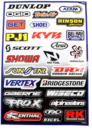 Factoy Effex Aufkleber Bogen Dunlop Scott Bridgestone Renthal