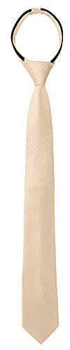 Allegra K Herren Skinny Vorgebunden Einfarbig Reißverschluss Krawatten Hals Verstellbarer Riemen Hochzeit Bräutigam Krawatte, Champagner, Einheitsgröße