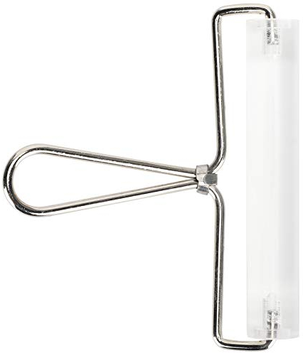 Manico a Rullo in Argilla Acrilica, Strumenti per Timbrare a Mano con Mattarello in Ceramica Trasparente Antiaderente con Manico in Acciaio Inossidabile(L)
