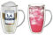 Creano doppelwandiges Thermoglas mit Henkel 250ml, großes Doppelwandglas aus Borosilikatglas, Kaffee-/Teeglas, 2x 250ml