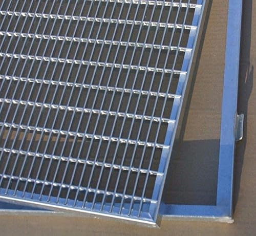 SPH Gitterrost verzinkt 500x1000mm mit ZARGE Maschenweite 30x10mm Gesamthöhe 23mm