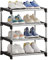 NIAWECAN Kleines Schuhregal, stapelbares Schuhregal, 4 Ebenen, Fußraumaufbewahrung, leichtes Schuhregal, Aufbewahrung, Organizer, stabiles schmales Schuhregal für Schrank, Eingangsbereich, Flur