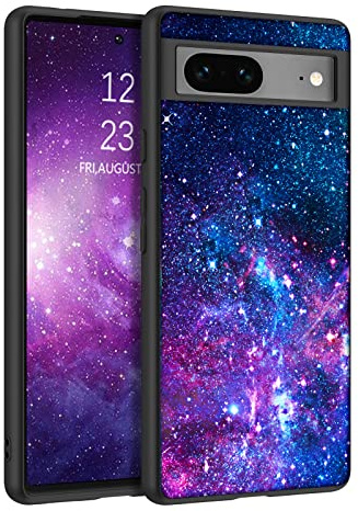 BENTOBEN für Google Pixel 7 Hülle, Handyhülle Google Pixel 7 Case Leuchten im Dunkeln Slim dünn Fluoreszenz Nebula Muster PC Schale TPU Bumper Kratzfest Schutzhülle Hülle für Google Pixel 7 -Lila