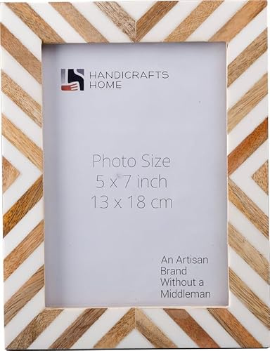 Handicrafts Home Wooden Picture Frame 5x7 For Home & Office Desk Decor, Tabletop, Modern Home Decoration, Living Room, Wall, Shelf, Gift For Christmas.