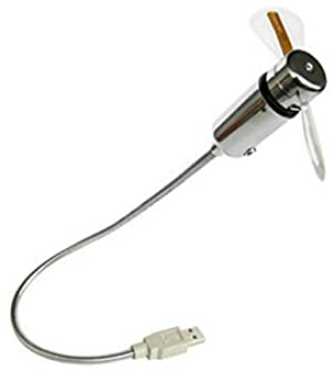 SOLUSTRE USB Mit Programmierbarem Nachrichtendisplay Mini Tischventilator Für Pc Laptop Und Notebook Flexibler Metallhals Tragbar Für Büro Und Reisen Silber