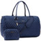 LOVEVOOK Sporttasche Reisetasche Damen, Weekender Travel Kliniktasche Geburt mit Kulturtasche, Schuhfach & Nassfach, Wasserdichte Gym Bag, Handgepäck Tasche für Flugzeug Reisen, Marineblau