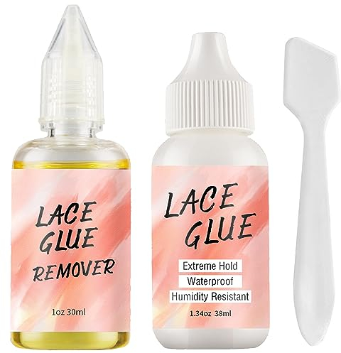 DABUG Wig Glue, Perückenkleber und Kleberentferner Set, Wasserfester Wig Glue, Kleber für Perücken, Toupet, Extensions, Zweithaar, Haarteil (2PCS)