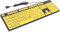 Large Print Keyboard, 104 Keys Wired USB High Contrast Computer Keyboard Yellow Keys with Black Letters Portable Full Size Ergonomic Keyboard for Visually Impaired, Seniors