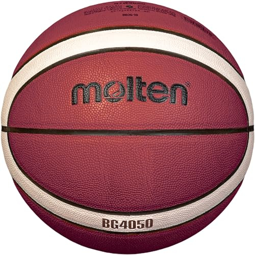 Molten Basketball B7G4050, TOP Spielball, Premium Synthetik-Leder, 12 Felder, Größe 7