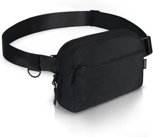 Fmeida Sac Banane Femme Homme, Sacoche Banane avec 4 Poches et Sangle Réglable, Sac Ceinture en Nylon Grande Capacité, Sacs Banane pour Ville, Randonnée, Voyage, Shopping, Vacances, Sport, Vélo, Fêtes