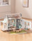 ROBUD Wooden Dolls House - Realistic Camper Van RV Dollhouse with Handle & Wheels, Includes Mini Kitchen, Bedroom, Bar, Balcony, Moveable Doll House with Furniture Accessories for Kids Ages 3+