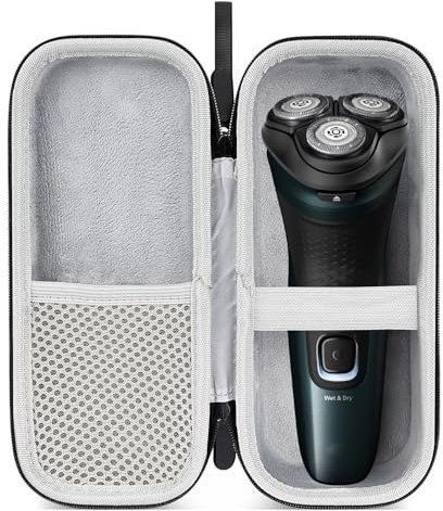 Linkidea Hard Shell Travel Case for Philips Norelco Shavers 2400, 3600 Series, Electric Razor Organizer & Protector, Men's Shaving Accessories Holder (Black)