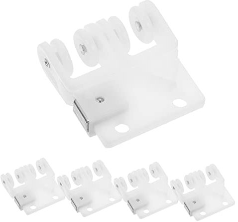 Angoily Elektrische Vorhang Rad 5 Pairs Heavy Duty Schublade Rutschen Drehbare Track Pulley Privatsphäre