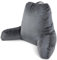 Dreamcatcher Grey Reading Pillow, Large Shredded Memory Foam Cuddle Cushion with Backrest and Arm Support, Ideal for Back Support, Bed, Reading or Gaming Cushion, 3x Pockets and Washable Velvet Cover