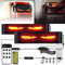 2 luces de ojos de diablo para coches LED para camiones, luz de ojos de diablo para coche y camión, pantalla suave para ventana de coche, pantalla LED flexible programable 102 x 348 mm