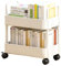 Utility Rolling Cart - Movable Bookshelf Cart, Mobile Utility Cart | Rolling Carts with Wheel, Mobile Kitchen Bathroom Cart, Portable Rolling Storage Trolley, Heavy Duty Cart with Wheels for Storage