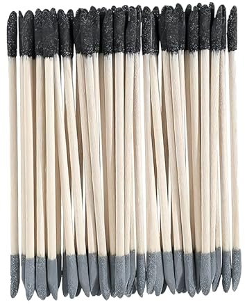 20 PCS Sanding Sticks for Plastic Models, 5.4×0.16 Inch Double End Matchsticks Sanding Twigs 150/280 Grit Fine Detailing Sanding Tools for Tight Spaces Wood(Black + Gray)