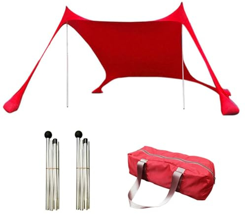 Strandmuschel – Strandüberdachung | Sonnenschutz | Sonnenschutz für den Außenbereich | Wasserdicht UV-beständig Terrasse Schatten Überdachung Urlaub Sonnige Schatten für Garten Camping Carport