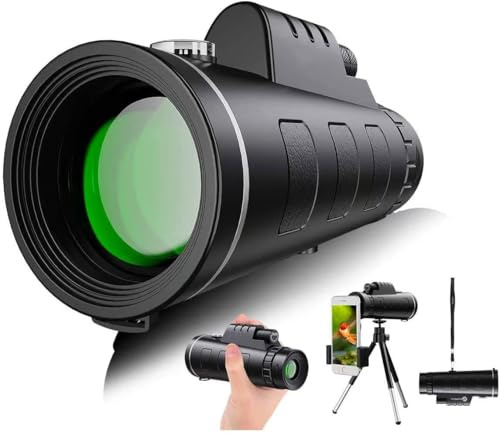 AiMeiteng 12x50 Monocular, Monokel fernglas, mit BAK4 Prisma und FMC Beschichtung, Monokulare Teleskop für Erwachsene HD für Vogelbeobachtung Jagd Wandern & Konzerte