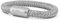 Akitsune Portus Bracelet Corde Voile | Boucle magntique Bracelet Femme Ancre Homme Maritime - Argent Mat - Gris 23cm