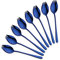 Do Buy Cuchara Tenedor Cuchillo Tenedor Buffet Cuchara sopera Cuchillo 3 en 1 vajilla Vajilla al Aire Libre Vajilla Camping Acero Inoxidable (Azul)