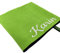 Sporthandtuch mit Name oder Wunschtext Bestickt, Mikrofaser Handtuch - ideal als Fitnesshandtuch, Badehandtuch, Reisehandtuch & Strandtuch, kompakt, leicht & schnelltrocknend, 110 x 175 cm hellgrün
