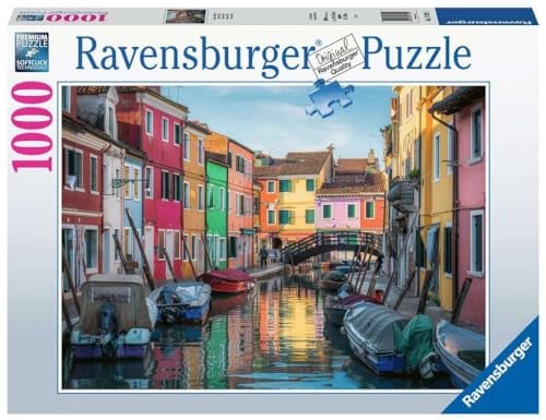 Ravensburger Puzzle 17392 Burano in Italien - 1000 Teile Puzzle für Erwachsene und Kinder ab 14 Jahren, Black