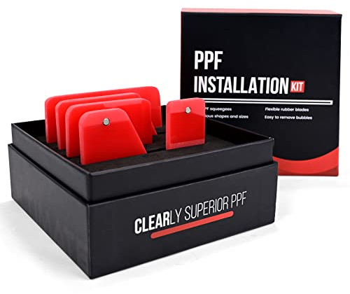 NEWISHTOOL Magnet PPF Rakel Kit Lackschutzfolie Installationswerkzeuge | Verschiedene Größen, mehrfarbig, weicher TPU-Gummi-Schaber, Fenster-Tönungsfolien-Applikationswerkzeug