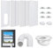 Portable Air Conditioner Window Vent Kit,17''-60'' Adjustable Length Window Seal Vent Set with 5.9'' Exhaust Hose & Coupler,Universal AC Seal Panel for Horizontal&Vertical Window