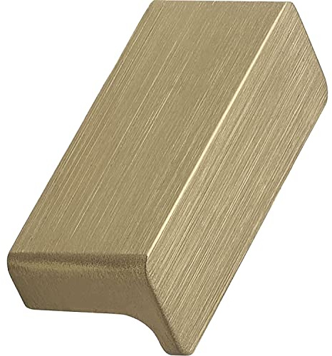 FURNIPART Griffleiste Elan LA32mm - Möbelgriff zum Anschrauben - Schrankgriff Breite 50mm, Aluminium Messing gebürstet