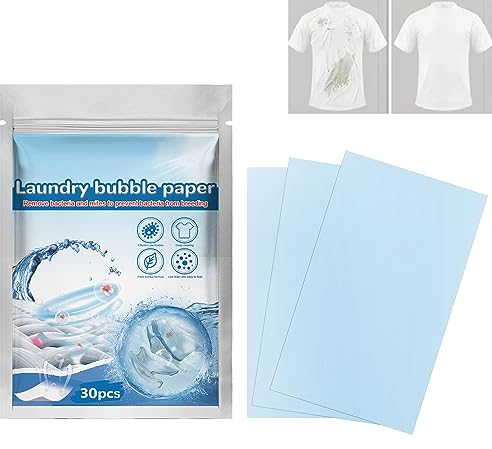 Hojas de Detergente para Ropa,Detergente En Hojas De Papel,Tiras De Detergente Lavadora,Tiras De Lavandería Ultra Concentradas,Detergente En Tiras para Lavadora,Eliminación Eficiente De Manchas