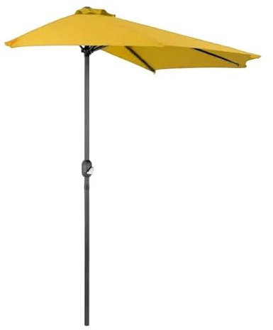 Briconess.com Ombrellone a mezzaluna 3 mt da muro esterno giardino con palo centrale in alluminio Half Moon - Beige