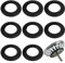 8 Piezas Junta de Goma para Cestas de Colador,Goma Fregadero de Cocina,Fregadero Junta de Repuesto Accesorios,Exterior 54 mm, Interior 32 mm
