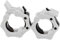 GW Tech Barbell Clamps 2 inch, Heavy Duty Exercise Collars 2 Quick Release Pair of Locking Pro Olympic Weight Bar Plate Locks Collar Clips - (White)