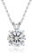 KRKC&CO Moissanite Halskette Damen Silber 925 mit Anhänger, 1 CT Moissanit Diamant, VVS1 Reinheit D Farbe, Länge verstellbar 45+5cm, mit Geschenkbox, Geschenk für Frauen Freundin Mama