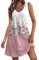 Robe Longue Femme en Coton et Lin - Grande Taille, Été, Courte, Ronde - Rose 2XL
