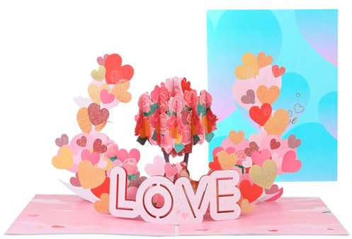 scicent Glückwunschkarte Hochzeit 3D Pop Up Karten für Hochzeiten Valentinstag Valentinskarte Personalisierte Hochzeitskarte Handgemachte Grußkarten für Freundin Freund - 22337