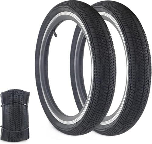 ZUKKA Juego de 2 neumáticos de bicicleta de 16 x 2,125 pulgadas, 16 pulgadas, 57-305, para BMX, MTB, bicicleta de montaña, bicicleta infantil, triciclo, crusier bicycle, negro