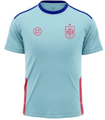 smartketing RFEF - Camiseta de Entreno de la Selección Española de Fútbol - 100% Poliester Transpirable - Equipación España 2024 - Equipación Selección Española Junior - Color Azul - Talla 4