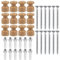 OASHISU 12 piezas Aisladores de porcelana para instalación con cable trenzado textil, aisladores para cables trenzados, aislante de porcelana, bronce brillante, Ø18 mm, aisladores de cerámica vintage