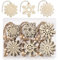 Anstore 27 Stück Schneeflocken Deko aus Holz - Christbaumschmuck Holz Anhänger - 6 Designs Schneeflocken Holzdeko Weihnachtsbaumschmuck für Tischdeko Winterdeko (7cm)