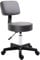 HOMCOM Rollhocker Höhenverstellbarer Arbeitshocker mit Lehne, Drehbarer Salon Hocker für Massage Büro Kunstleder Grau Ø35 x 72-84 cm