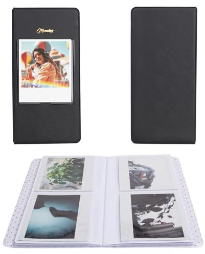 Rieibi Fotoalbum für Fujifilm Instax Wide210/Wide300/Wide400 Kamera, Album für Polaroid, 8,6 x 10,9 cm breit, 64 Taschen, Fotoalbum für Instax Wide 400 Album, für Polaroid Album Fotospeicherung