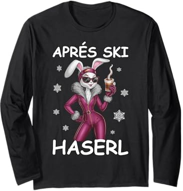 Aprés Ski Hasen Skihaserl Langarmshirt