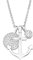 s.Oliver Kette mit Anker Anhänger für Damen, Zirkonia und 925er Sterling Silber, Rhodiniert