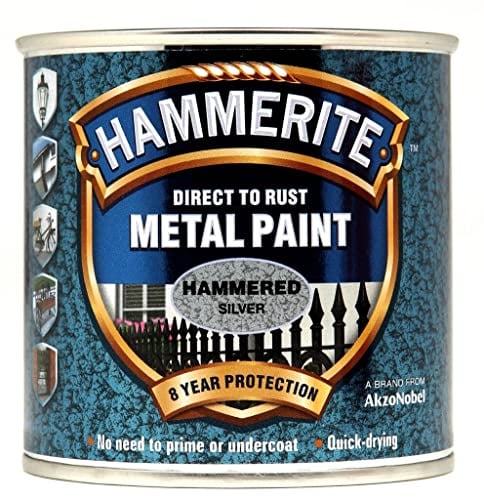 STX_309385 Hammerite Metal Paint Hammered 250ml Silver (5084798)