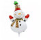 Folienballon Weihnachten -Schneemann rot, ca. 109 x 69 cm - Groß XL Weihnachtsmann Weihnachstabaum Helium Folienluftballon Luftballon Weihnachtsfeier Party Deko Kopper-24 Dekoration