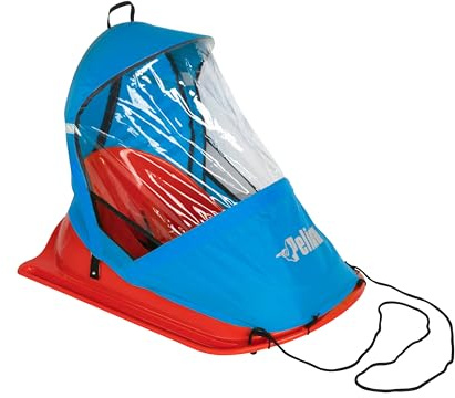 Pelican Baby Sled Deluxe with Weather Shield - Toddler Sled for Snow, Durable for Winter Sledding - Ages up to 24 Months