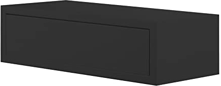 MODULARREDO | LEGOLO Wandregal mit Schublade, Nachttisch zum Aufhängen, Wandregal, 45 x 13,4 x 20 cm, Schwarz – Made in Italy