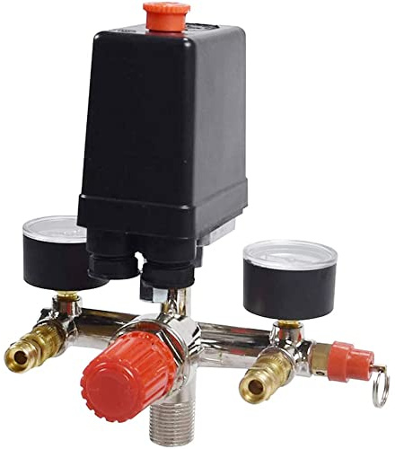 Tiardey 90-120 PSI Pressostato a Foro Singolo Staffa Manometro di Sicurezza Regolatore valvola di Controllo valvola Bama